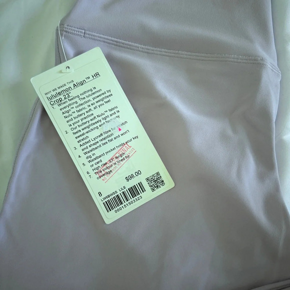 🆕💜 Lululemon Align High Rise Crop 23” - Lilac Ether - Picture 4 of 9